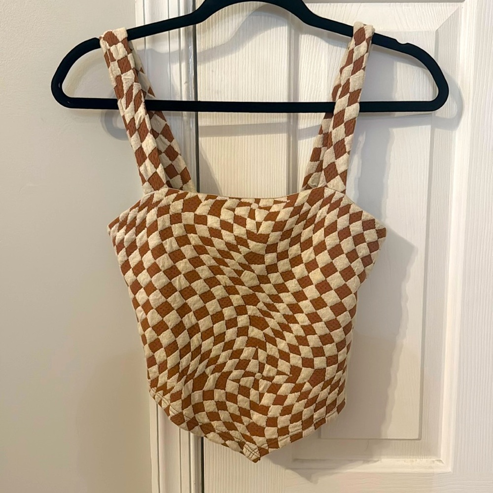 Gilded Intent (buckle brand) size small geometric crop top EUC